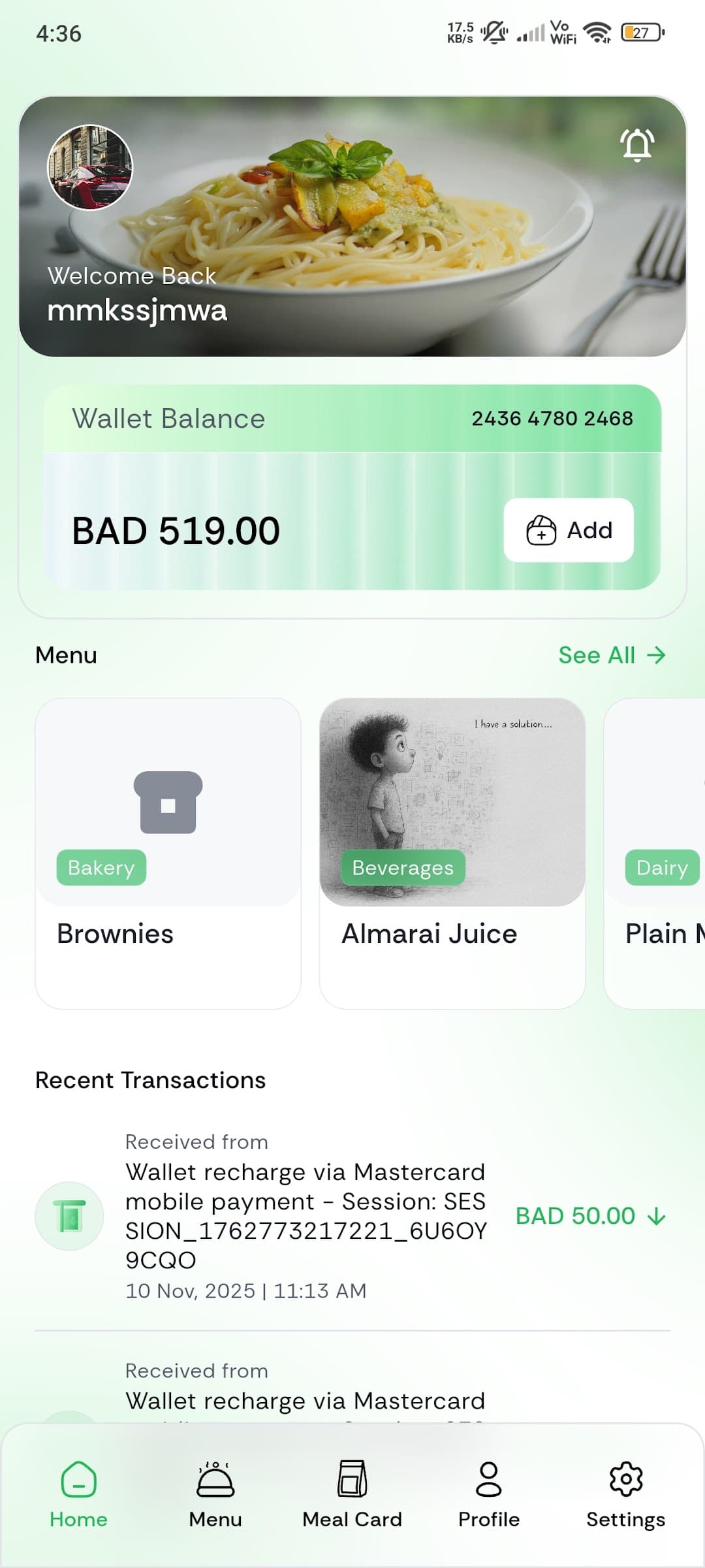 Canteen Mate screenshot 1