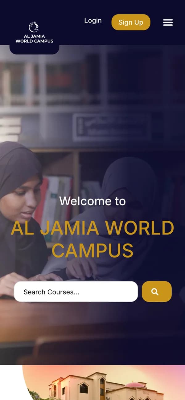 Al Jamia World Campus on mobile