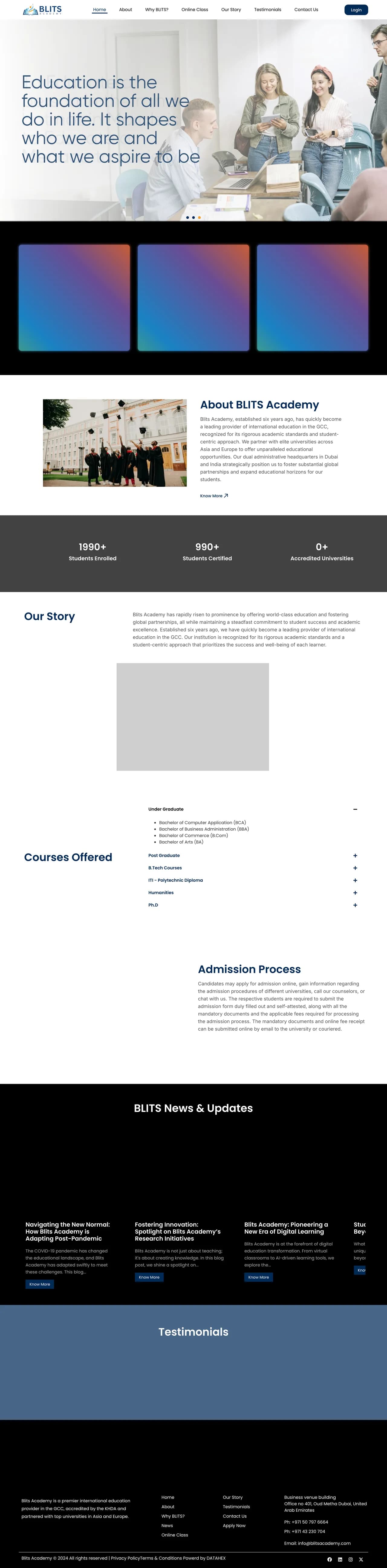 Blits Academy full page