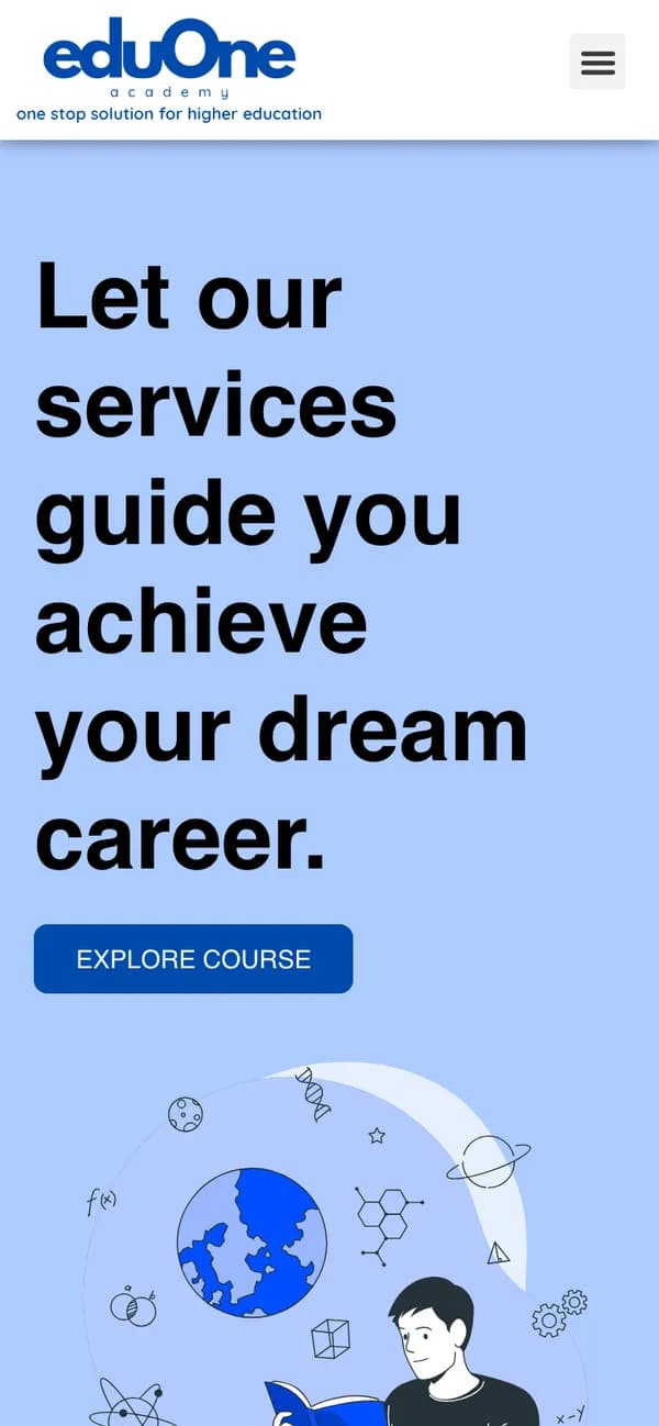 eduOne Academy on mobile