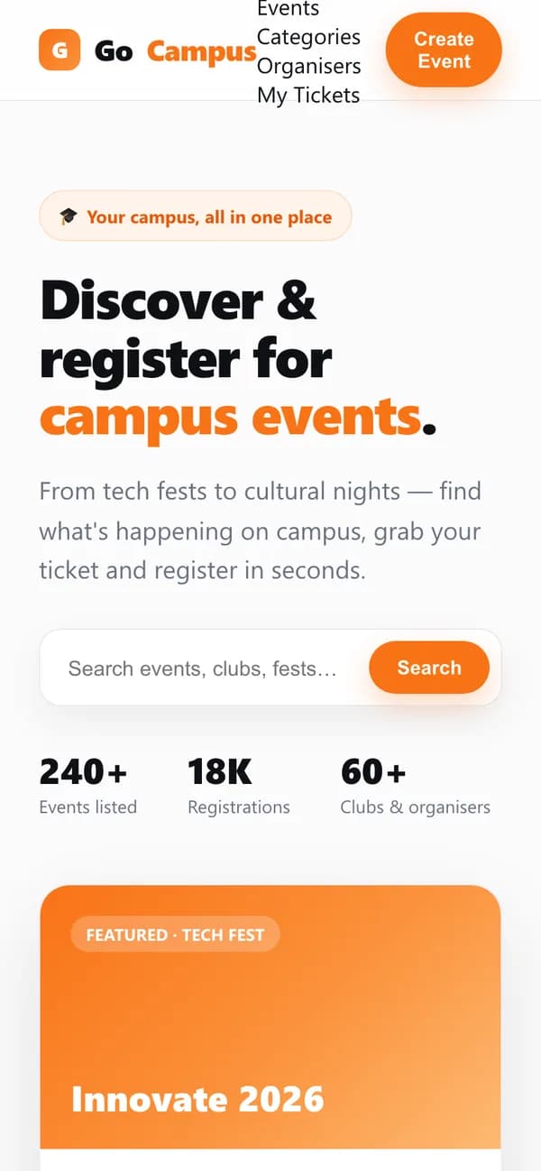 Go Campus on mobile