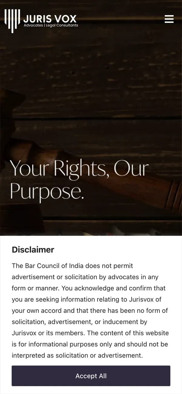 Juris Vox Legal on mobile