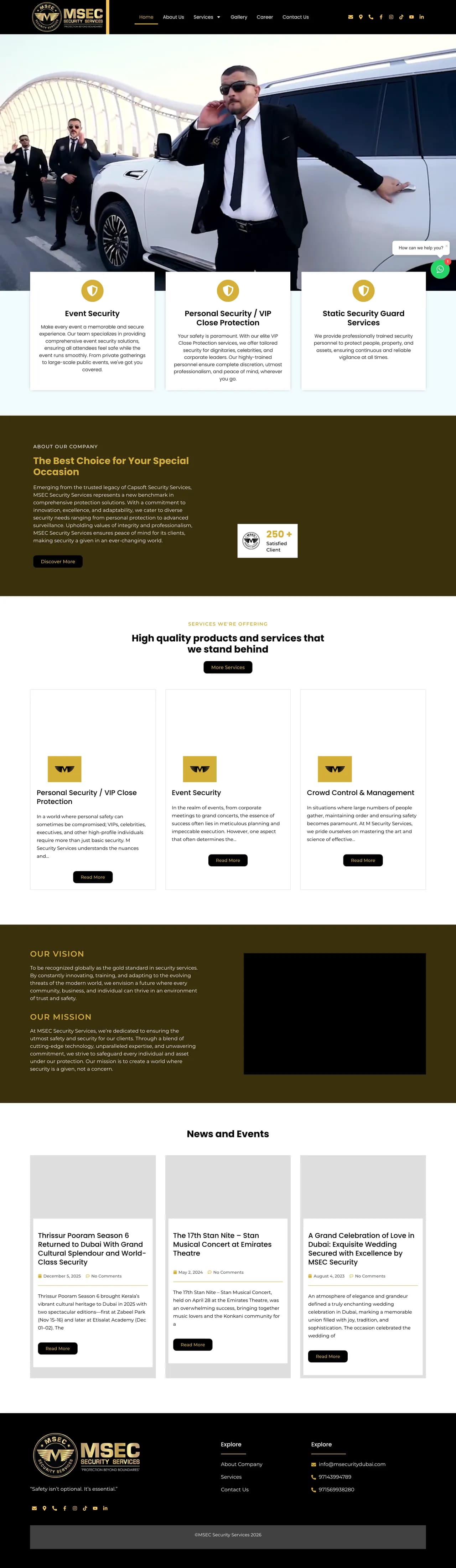 M Security Dubai full page