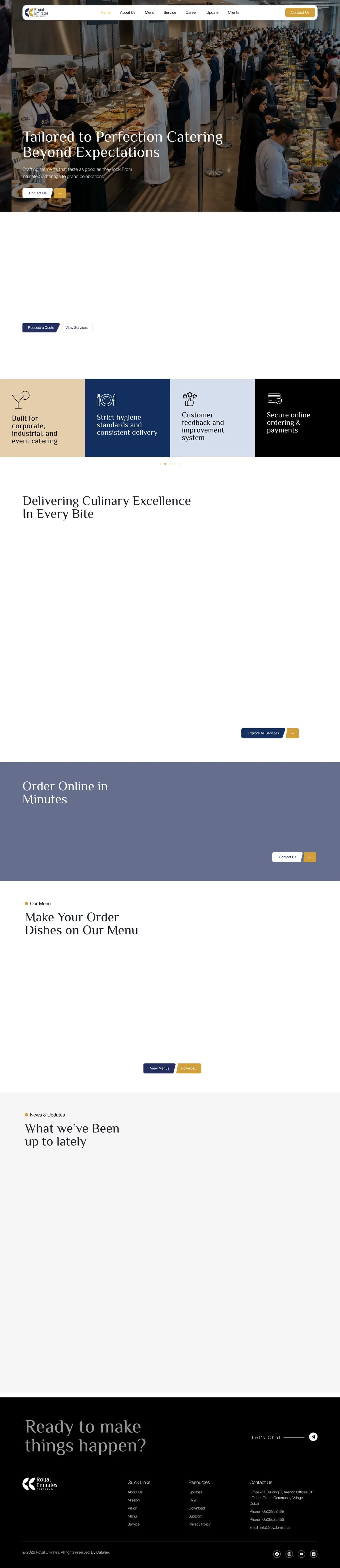 Royal Emirates Catering full page