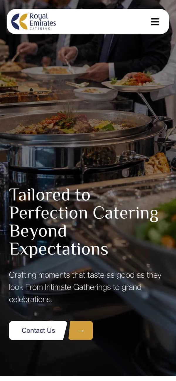 Royal Emirates Catering on mobile