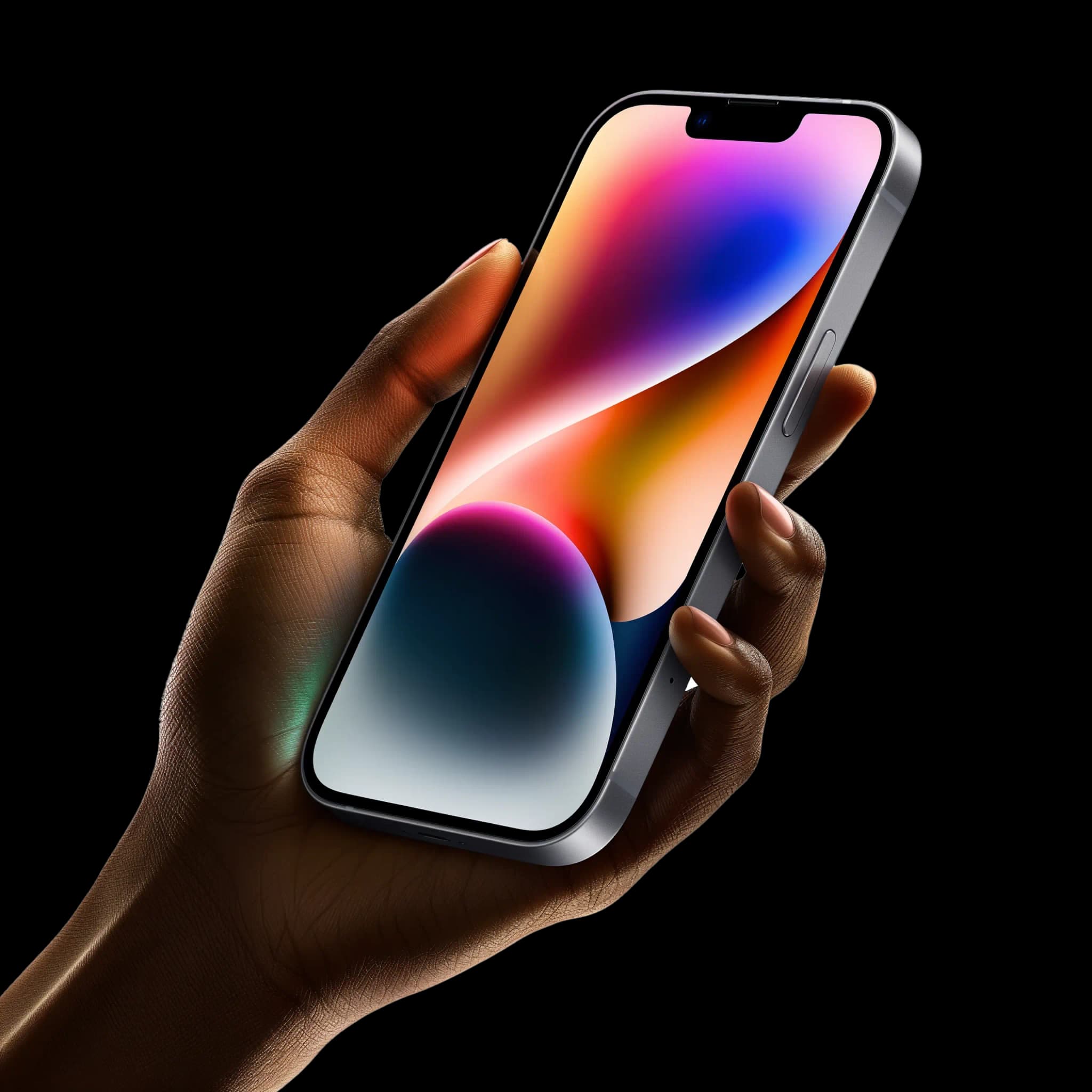 Hand holding a phone